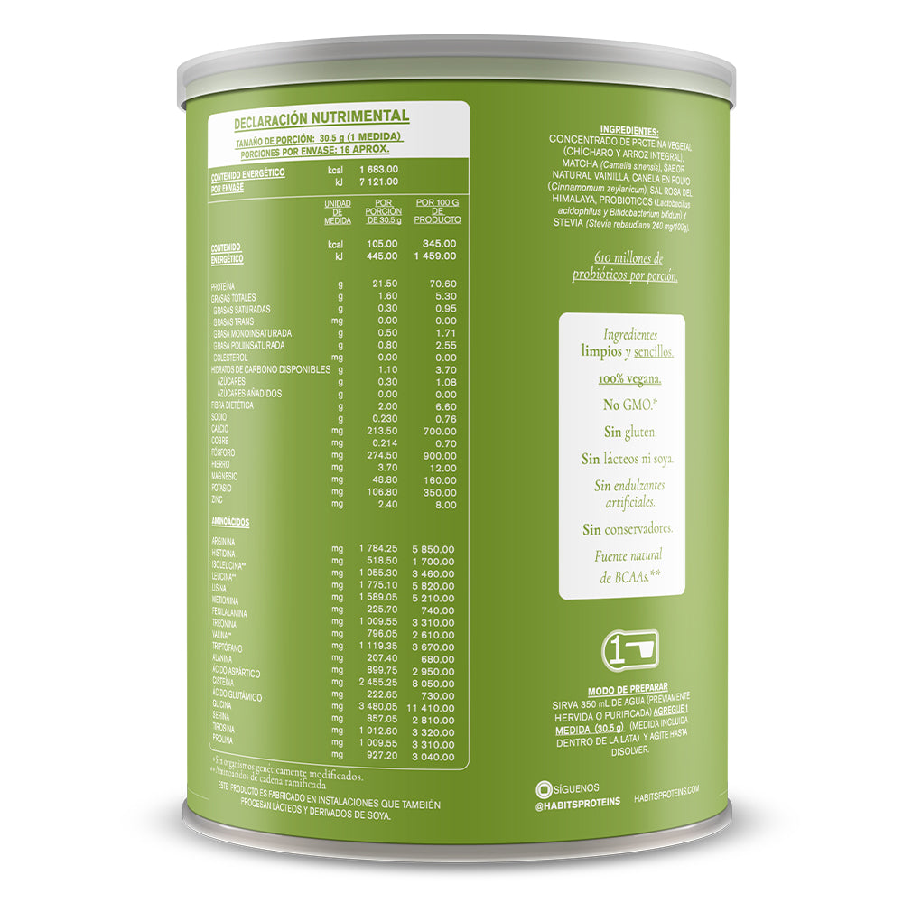 Protein Probiotic Matcha Vanilla -  488g