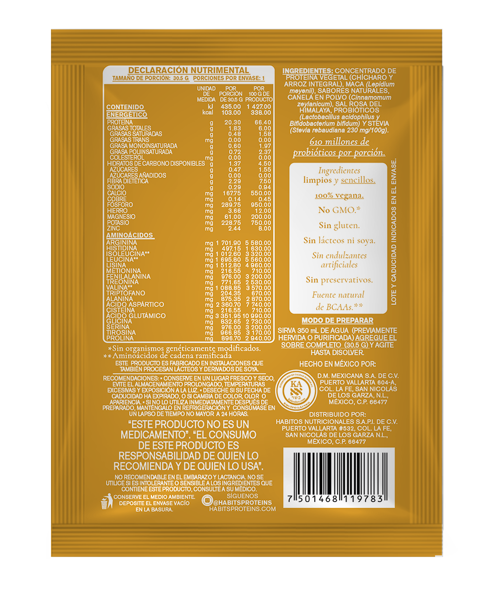 Protein Sachets Probiotic Maca Cacao